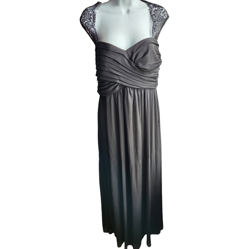Scarlett Black Mesh Lace Sweetheart Bust High Waist Formal Dress Size 16